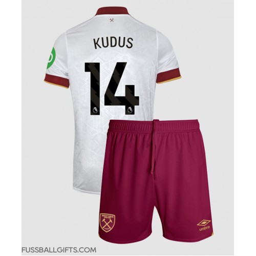 West Ham United Mohammed Kudus #14 Fußballbekleidung 3rd trikot Kinder 2024-25 Kurzarm (+ kurze hosen)